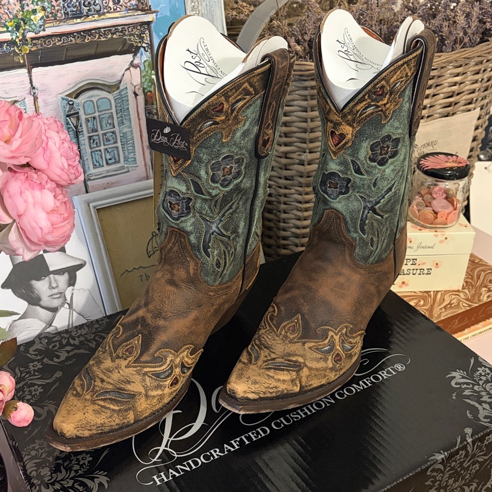 NWT!✨Dan Post Vintage Blue Bird Boots Women’s Size 10! - Picture 7 of 16